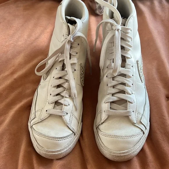 Nike blazers high top shoes white cheetah print size 8.5 - Picture 4 of 6